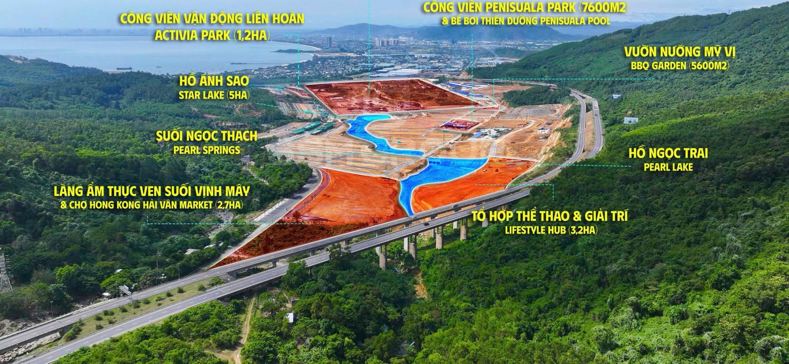 Phân khu Bạch Vân nhìn từ trên cao, tháng 9/2026